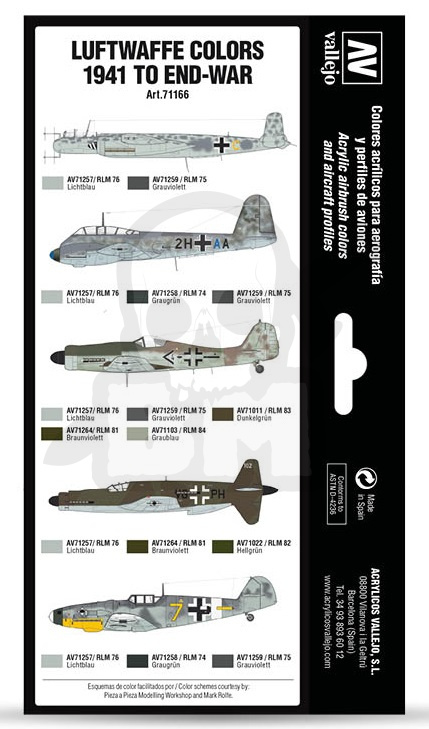 Vallejo 71166 Zestaw Model Air War Luftwaffe Colors 1941 to end-war