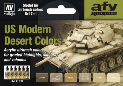 Vallejo 71209 Zestaw Model Air 6 farb - US Modern Desert Colors