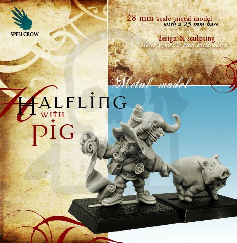 Umbra Turris Halfling with Pig - niziołek ze świnią