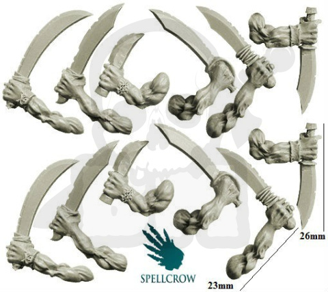 Ręce piratów orków z szablami 12 szt. Pirate Freebooters Orcs hands with Sabbers