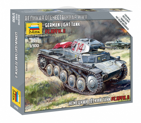1:100 German Light Tank Pz.Kp.fw II Panzer II