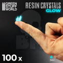 Aqua Turquoise Glow Resin Crystals Small - turkusowe kryształki 100 szt.