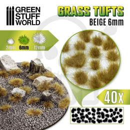Grass Tufts - 6mm self-adhesive - Beige