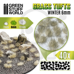 Grass Tufts - 6mm self-adhesive - Winter