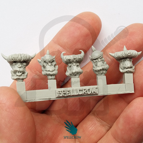 Orcs Armoured Heads v3 Orkowe głowy 10 szt. ork orki