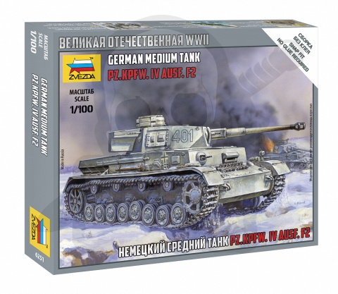 1:100 German Tank Pz.Kpfw.IV Ausf.F2 Panzer IV
