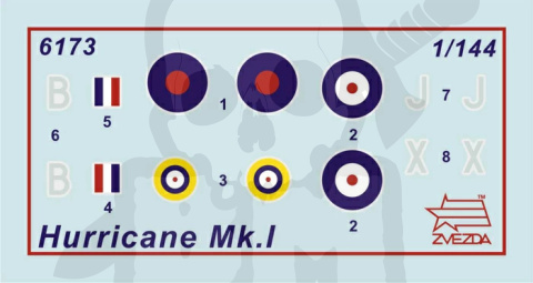 1:144 British Fighter Hawker Hurricane Mk.I