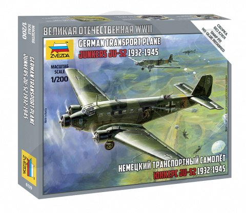 1:200 German transport plane Junkers Ju 52 1932-1945 Tante Ju