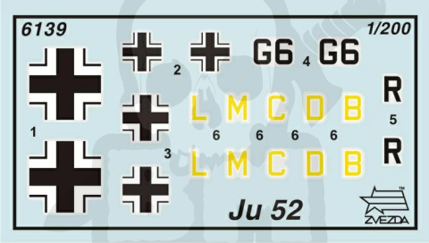 1:200 German transport plane Junkers Ju 52 1932-1945 Tante Ju