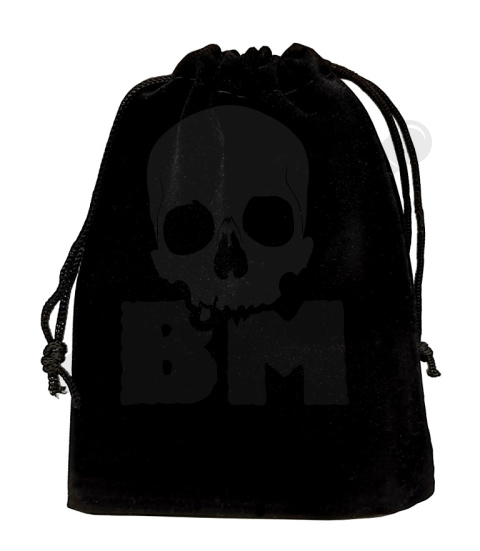 Aksamitna sakiewka na kości 10x14 cm czarna