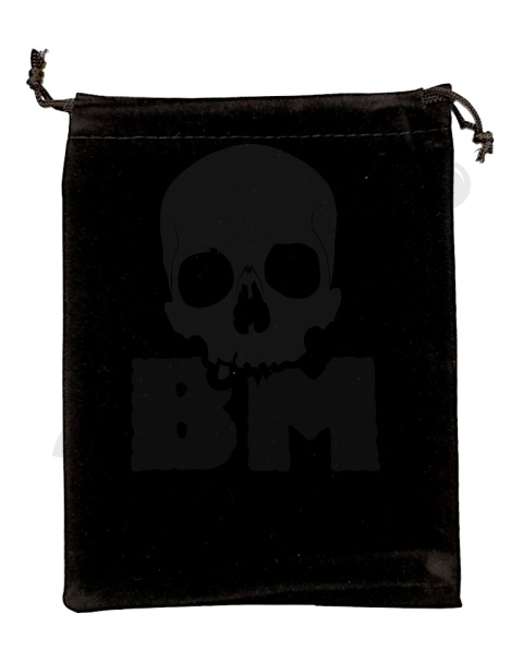 Aksamitna sakiewka na kości 13x18 cm czarna