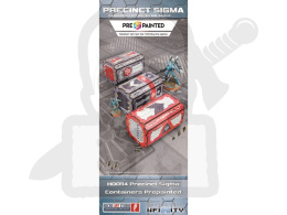 Precinct Sigma Containers (3) PREPAINTED (grey/red)