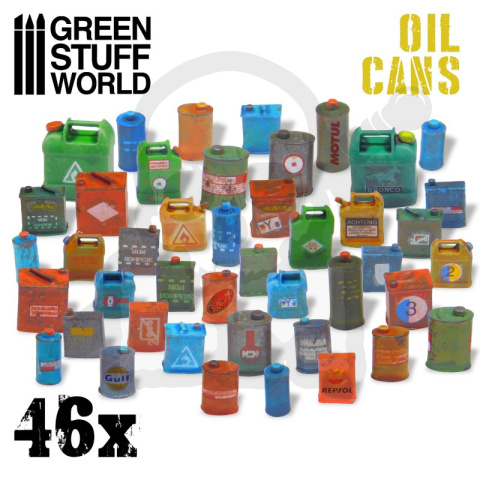 Resin Oil Cans - puszki pojemniki na olej 46 szt.
