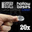 Hollow Plastic Bases Transparent podstawki 32mm 20 szt.