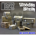 Wooden boxes set - kufry 9 szt.