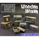 Wooden boxes set - kufry 9 szt.