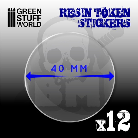 Resin Token Stickers 40mm 12 szt.