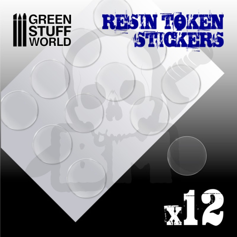 Resin Token Stickers 40mm 12 szt.