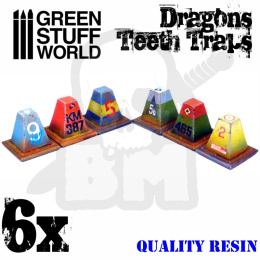 Resin Dragon Teeth Traps for Tanks - smocze zęby 6 szt.