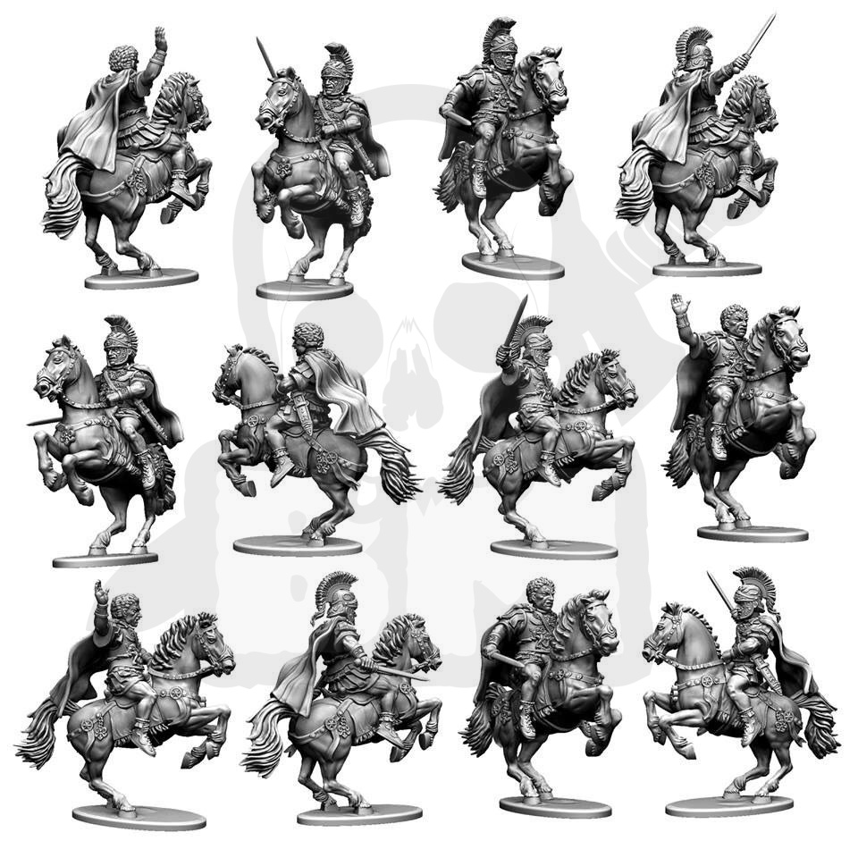 Early Imperial Mounted Generals 3pcs
