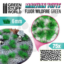 Grass Tufts - 6mm Martian Fluor Tufts Wildfire Green