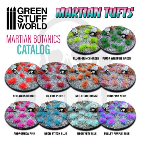 Grass Tufts - 6mm Martian Fluor Tufts Neo-Mars Orange