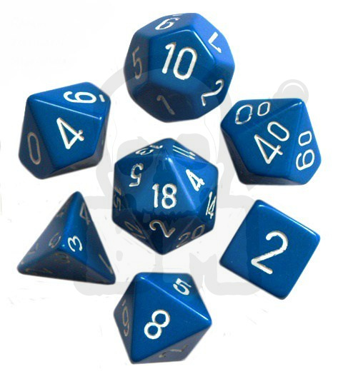 Kości RPG matowe niebieskie zestaw 7 szt.