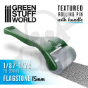 Rolling Pin with Handle Flagstone 15mm wałek do odciskania tekstur