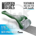 Rolling Pin with Handle Sett Pavement 15mm wałek do odciskania tekstur