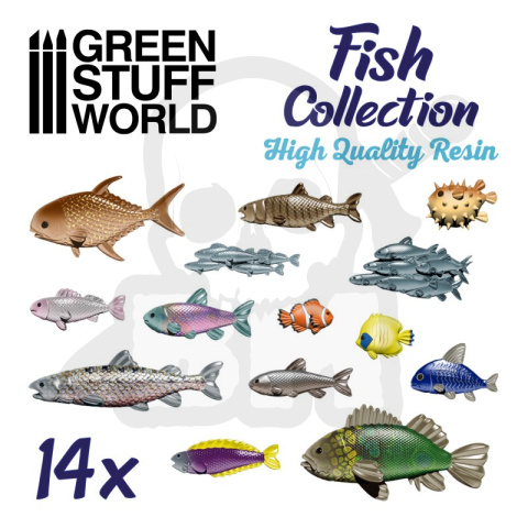 Resin Fish Collection żywiczne ryby 14 szt.