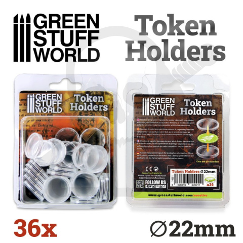 Token Holders 22mm - osłona na żeton 36 szt.