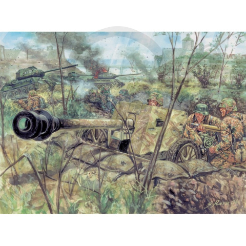 1:72 German PAK-40 Anti-Tank Gun w/ Crew