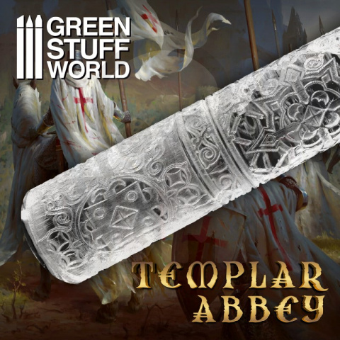 Rolling Pin Templar Abbey wałek do odciskania miniaturowych tekstur