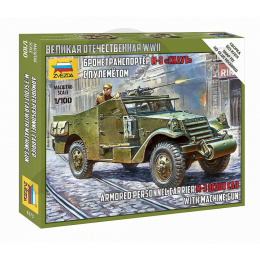 1:100 Armored Personnel Carrier M-3 Scout Car with Machine Gun