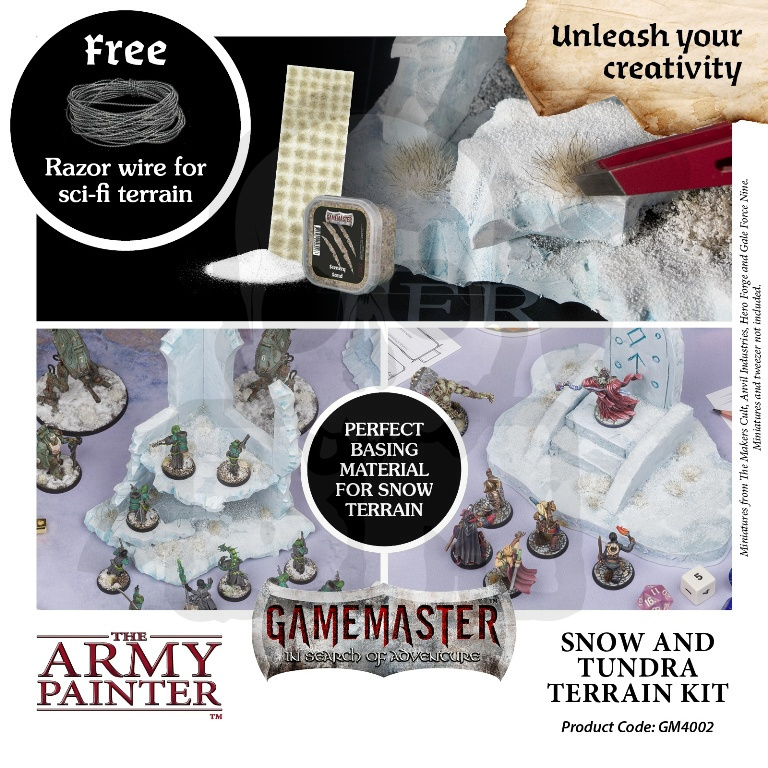 Army Painter Set Gamemaster Snow & Tundra Terrain Kit