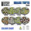 Grass Tufts - 2mm self-adhesive - Burnt