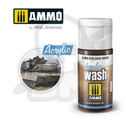 Ammo Mig 0708 Acrylic Wash Dark Wash