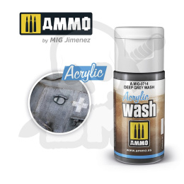 Ammo Mig 0714 Acrylic Wash Deep Grey Wash
