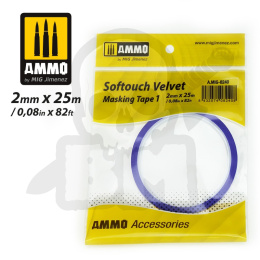 Ammo Mig 8040 Softouch Velvet Masking Tape #1 2mmx25m