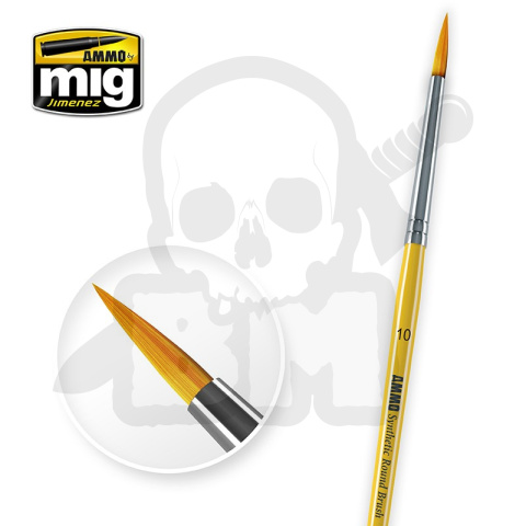 Ammo Mig 8617 10 Syntetic Round Brush pędzelek