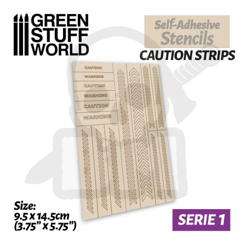 Szablony samoprzylepne - Caution Strips