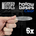 Hollow Plastic Bases Transparent Oval podstawki 75x42mm 6 szt.