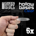 Hollow Plastic Bases Transparent Oval podstawki 60x35mm 6 szt.