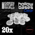 Hollow Plastic Bases Transparent podstawki 25mm 20 szt.