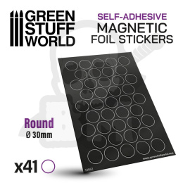 Round Magnetic Sheet SELF-ADHESIVE - 30mm