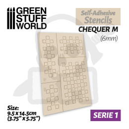 Self-adhesive stencils - Chequer M 6mm