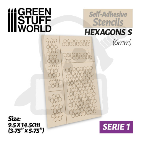 Szablony samoprzylepne - Hexagons S 6mm