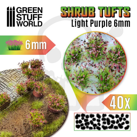 Shrubs Tufts - 6mm self-adhesive - Light Purple