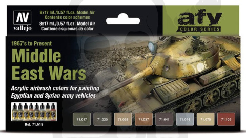 Vallejo 71619 Zestaw Model Air 8 farb Middle East Wars (1967 to present)