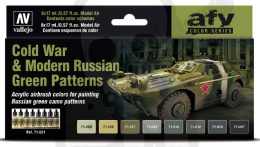 Vallejo 71621 Zestaw Model Air 8 farb Cold War & Modern Russian Green Patterns